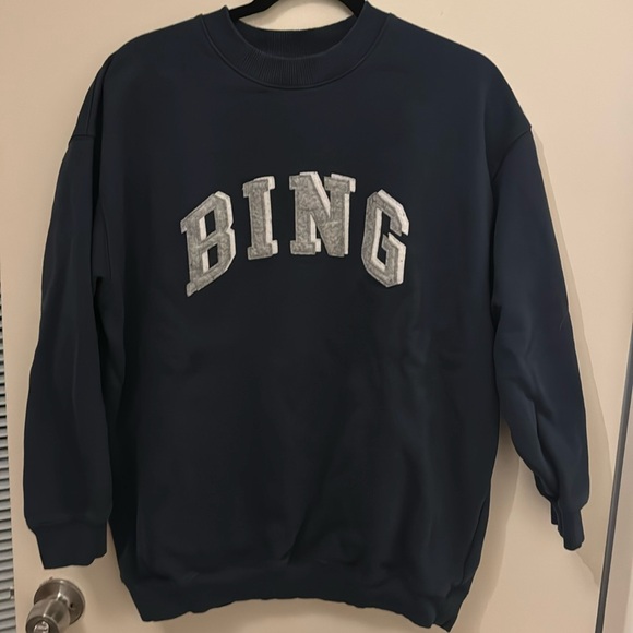 Anine Bing Tops - TYLER BING SWEATSHIRT IN NAVY XS